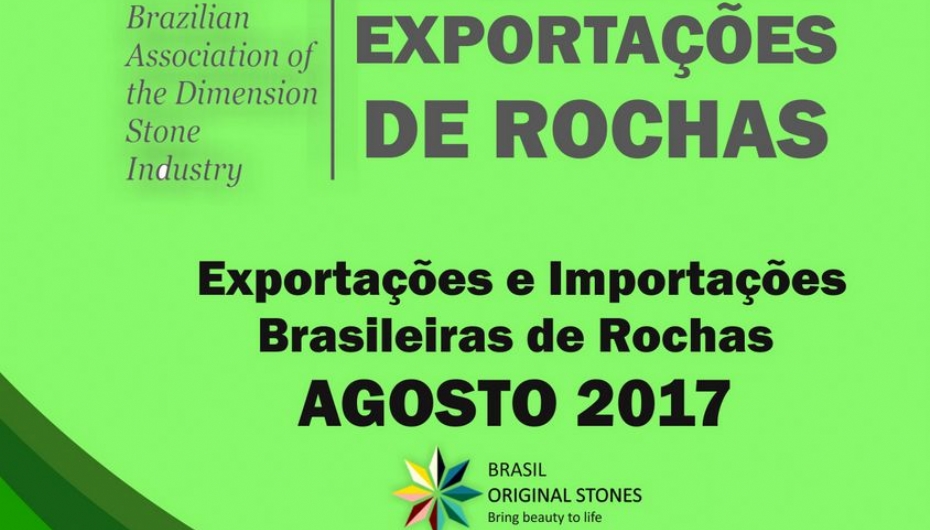 Imagem de  Exportações e Importações Brasileiras de Rochas- Agosto 2017
