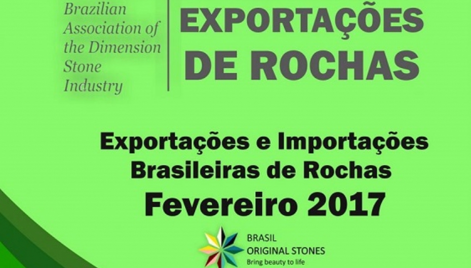Imagem de Exportações e Importações Brasileiras de Rochas- Fevereiro 2017