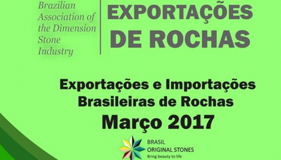 Imagem de Exportações e Importações Brasileiras de Rochas- Março 2017
