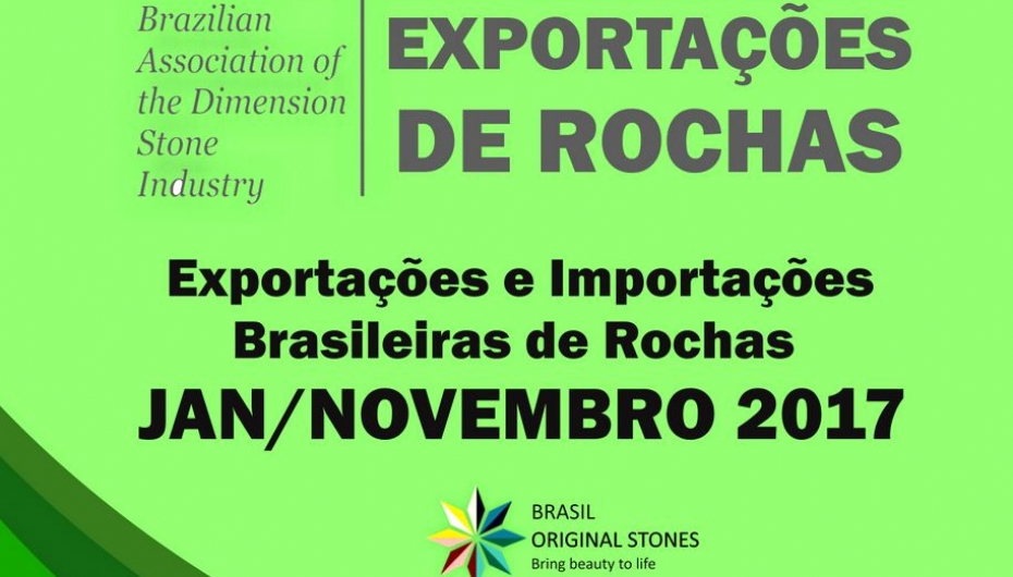 Imagem de  BALANÇO DE EXPORTAÇÕES E IMPORTAÇÕES BRASILEIRAS DE ROCHAS- NOVEMBRO 2017