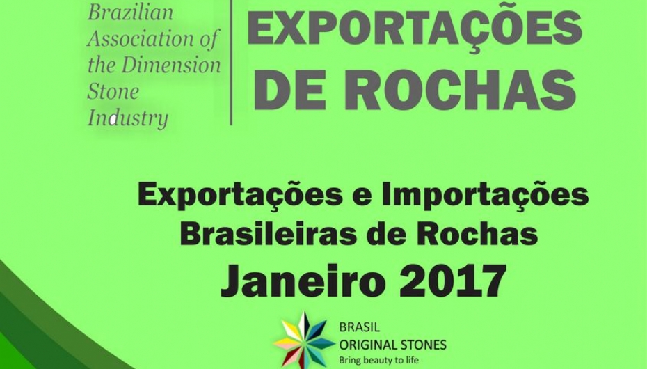Imagem de Exportações e Importações Brasileiras de Rochas - Janeiro 2017